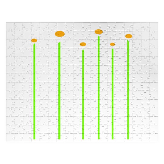 Many Pretty Daisy Flowers Decorative Nature Design Jigsaw Puzzles