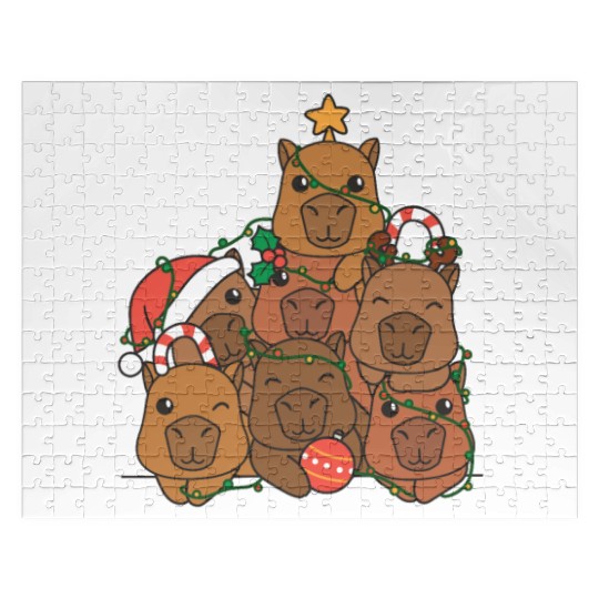 Capybara Christmas Tree Funny Animal Christmas Jigsaw Puzzles