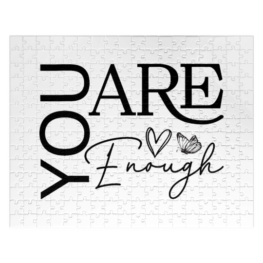 You Are Enough - Empowering Motivational Quote Jigsaw Puzzles