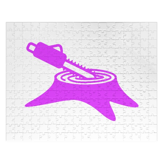 Chainsaw Tree Felling Lumberjack Forest Stump Wood Jigsaw Puzzles