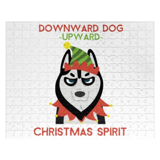 Downward Dog, Upward Christmas Spirit Jigsaw Puzzles