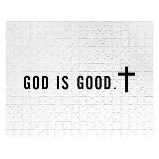 Minimalist God is Good Christian Faith Jigsaw Puzzles