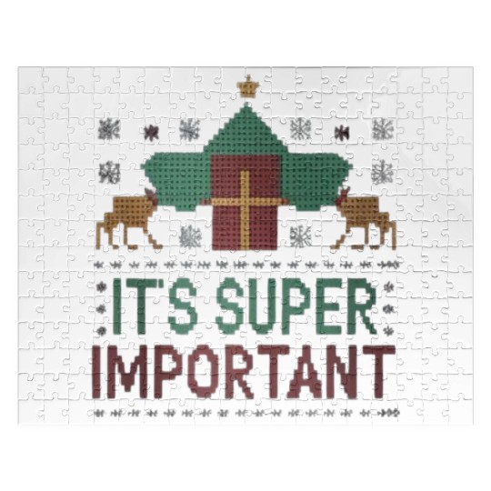 Festive Christmas Dachshund Sweater Joyful Playful Jigsaw Puzzles