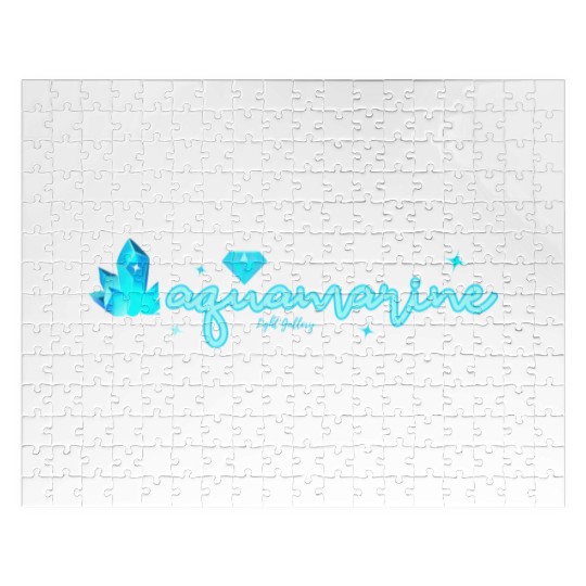 Aquamarine gemstone jewel Jigsaw Puzzles