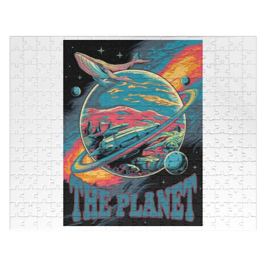 Space Whale Adventure on a Mysterious Planet Jigsaw Puzzles