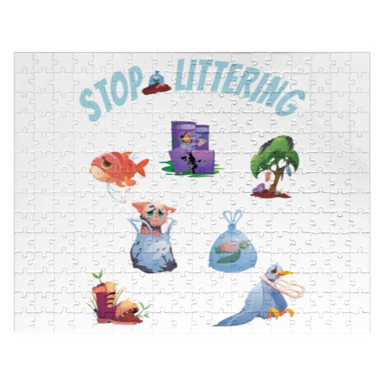 Stop Littering Environment Embrace Recycling Jigsaw Puzzles
