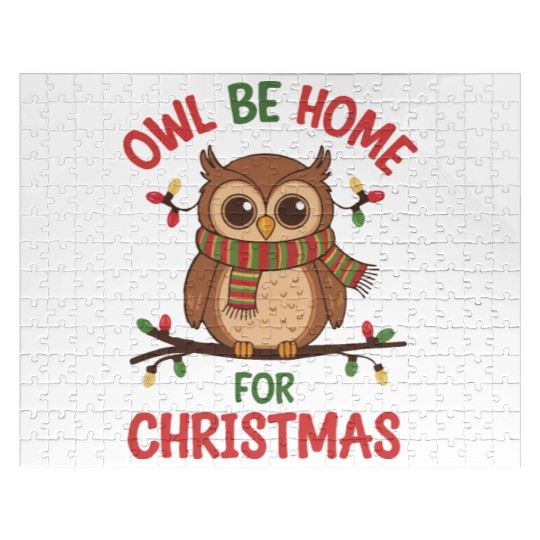 Owl Be Home for Christmas Jigsaw Puzzles