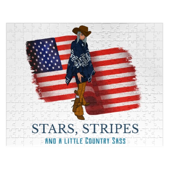 Stars, Stripes, and a Little Country Sass Jigsaw Puzzles