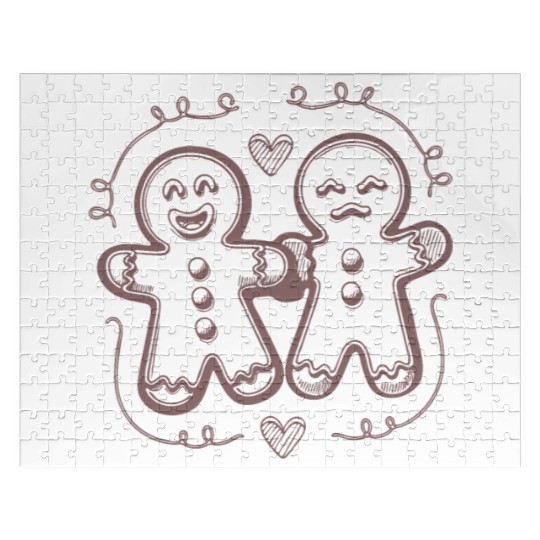 Loveable Gingerbread Couple Jigsaw Puzzles