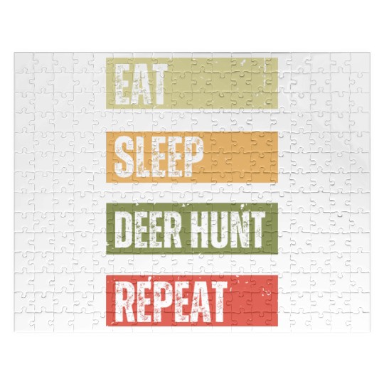 Eat Sleep Deer Hunt Repeat | Deer Hunting Jigsaw Puzzles