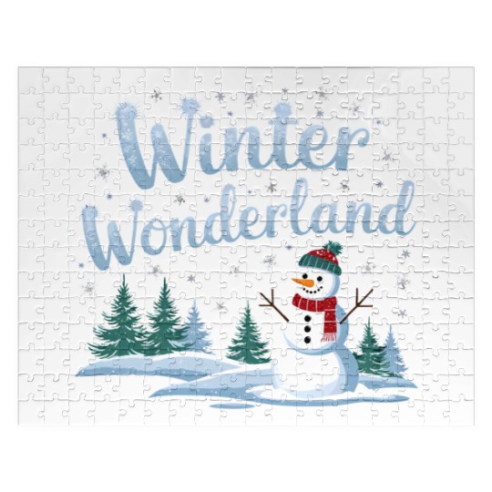 christmas snowman winter wonderland Jigsaw Puzzles