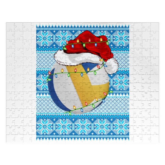 Volleyball Christmas Lights Jigsaw Puzzles