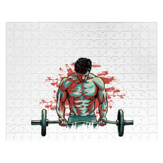 Train Sweat Repeat Funny Workout Humor Gym Sayings Jigsaw Puzzles