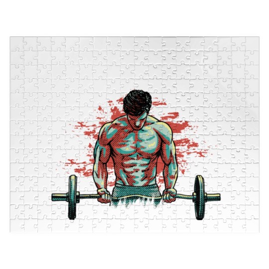 Stronger Healthier Ripped Funny Workout Humor Gym Jigsaw Puzzles