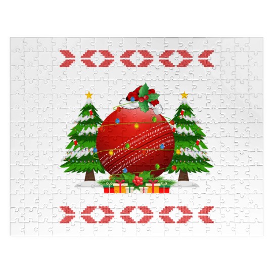 Cricket Ball Christmas Jigsaw Puzzles