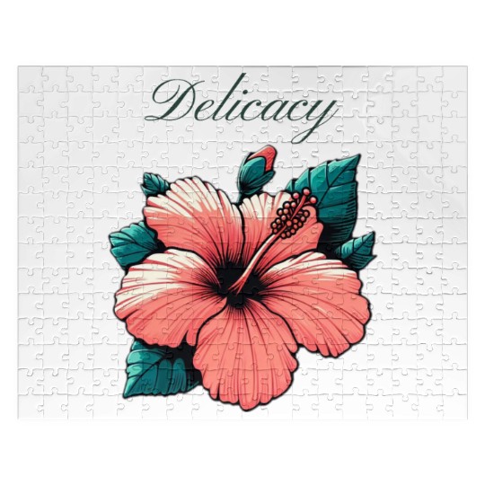 Hibiscus Grace: A Symbol of Delicacy and Elegance Jigsaw Puzzles