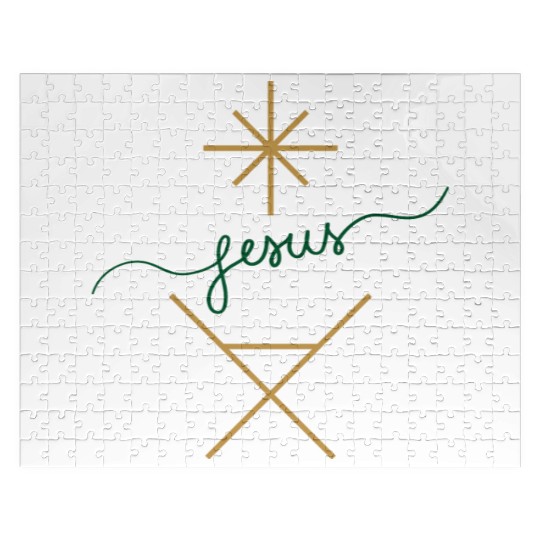 jesus manger with north star Jigsaw Puzzles