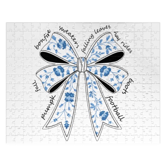 Christmas Coquette Bow, Merry Christmas Jigsaw Puzzles