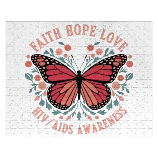 Empowering Butterfly Art for HIV Awareness Support Jigsaw Puzzles