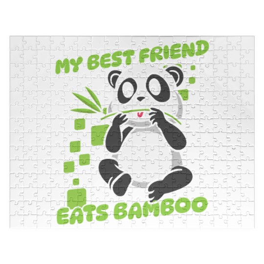 My Best Friend Eats Bamboo Panda Bear Friend Jigsaw Puzzles