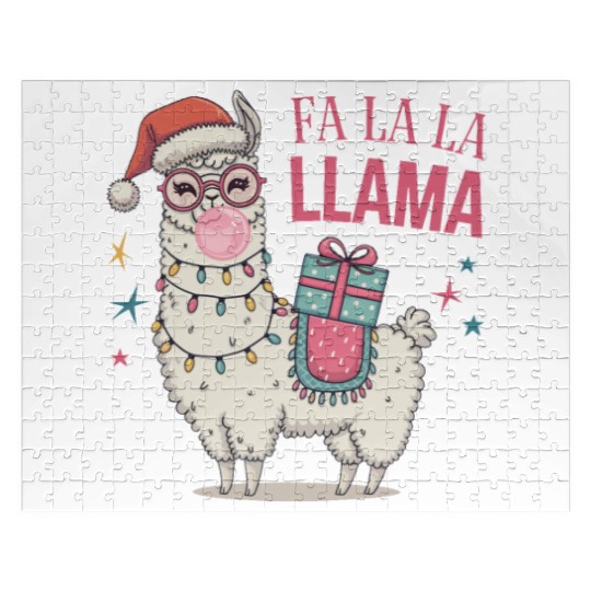 Christmas Llamas, Fa La La Llama Jigsaw Puzzles