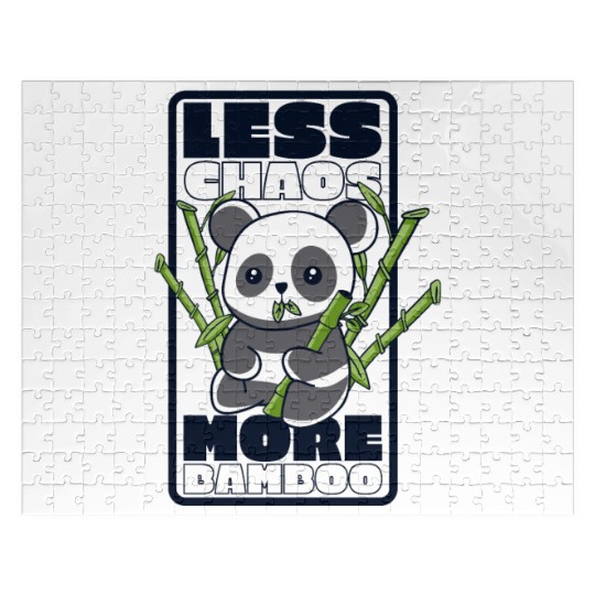 Less Chaos More Bamboo Panda Bear Friend Lover Jigsaw Puzzles