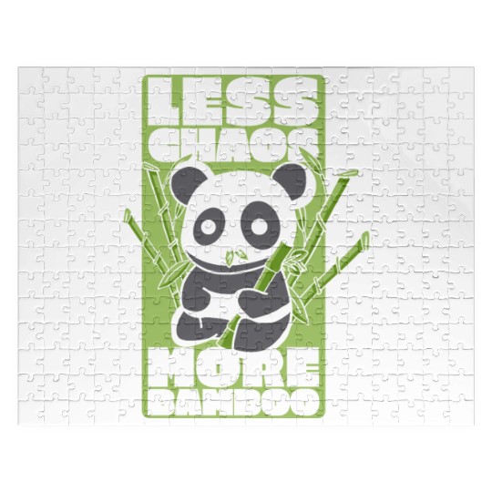 Less Chaos More Bamboo Panda Bear Friend Lover Jigsaw Puzzles