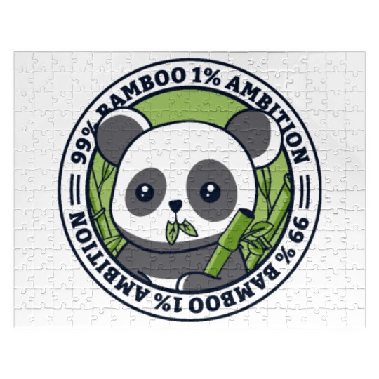99% Bamboo 1% Ambition Panda Bear Friend Lover Jigsaw Puzzles