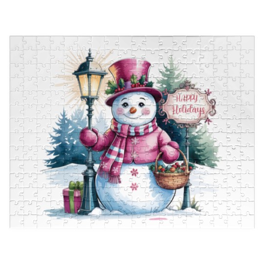 Snow Christmas, Christmas Retro, Merry Christmas Jigsaw Puzzles