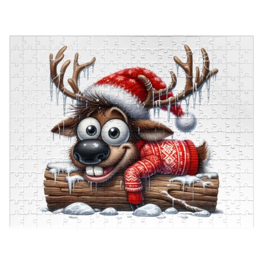 Christmas Merry Christmas For Gift Reindeer Jigsaw Puzzles