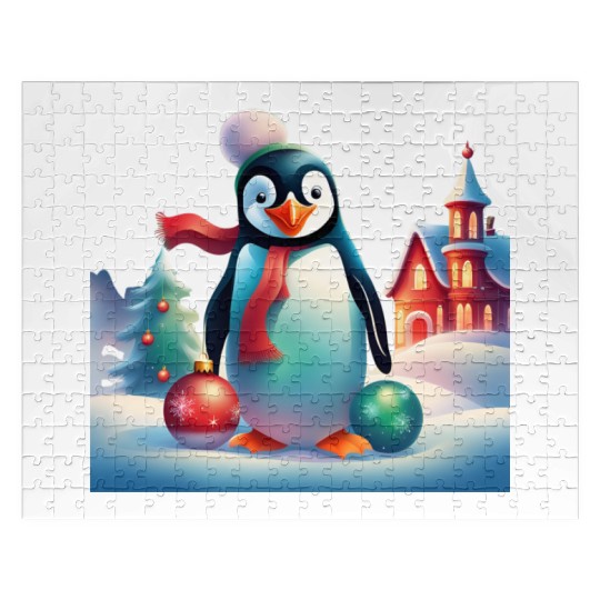 Christmas Merry Christmas For Gift Penguin Snowman Jigsaw Puzzles