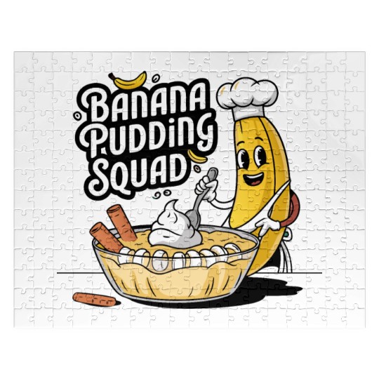 Banana Pudding Squad Lover Cooking Dessert Banana Jigsaw Puzzles