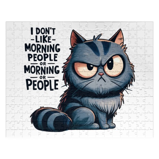 Anti-Morning Grumpy Cat Jigsaw Puzzles