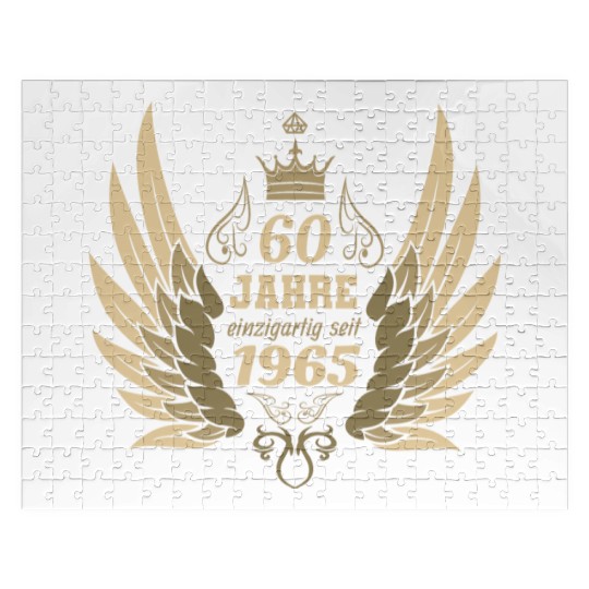 60 years unique since 1965 angel wings Jigsaw Puzzles