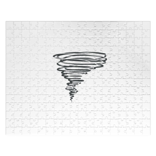 Funny science humor nerd geek tornado Jigsaw Puzzles