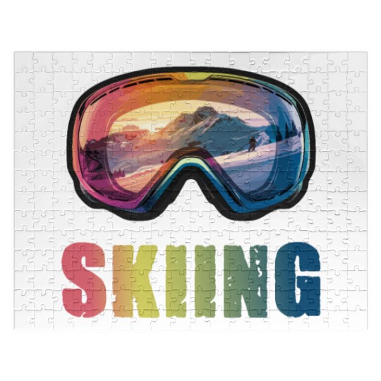 Ski goggles Ski Skiing for a Skiers Jigsaw Puzzles