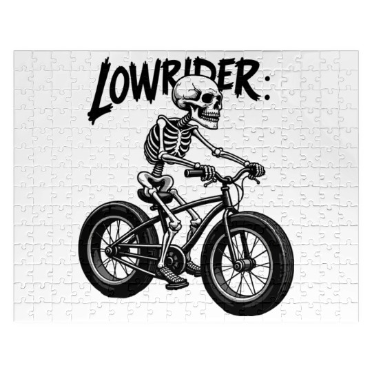 Lowrider Skeleton Art Jigsaw Puzzles