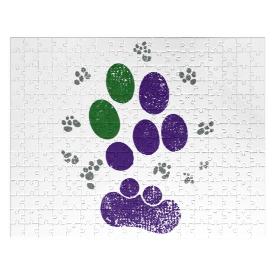 AroAce Cat Paw Prints Jigsaw Puzzles