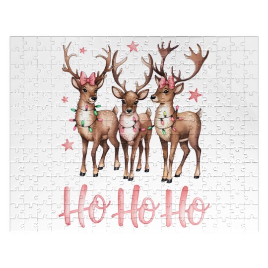 Ho Ho Ho Deer, Merry Christmas Jigsaw Puzzles