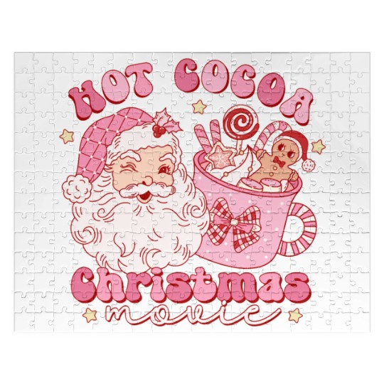 Hot cocoa Christmas movie Jigsaw Puzzles