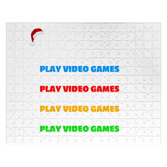 Christmas Bucket List Video Games Xmas Gamer Jigsaw Puzzles