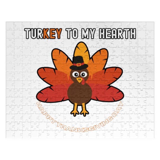 Turkey to My Hearth – Funny Thanksgiving Design Jigsaw Puzzles