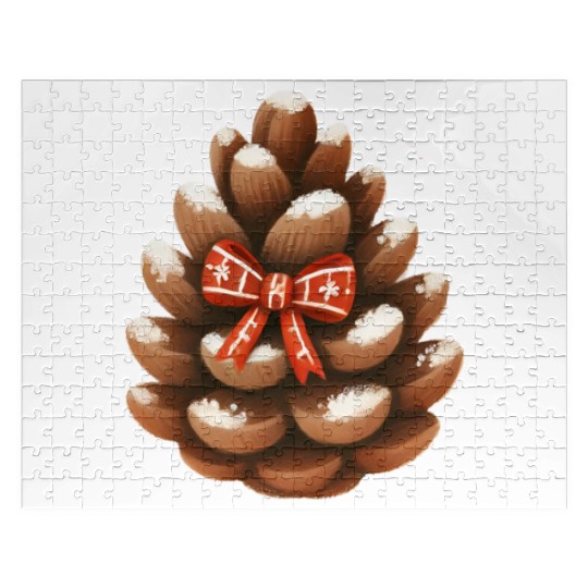Christmas Coquette Bow, Cute Christmas Jigsaw Puzzles