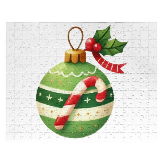 Merry Christmas, Christmas Coquette Bow Jigsaw Puzzles