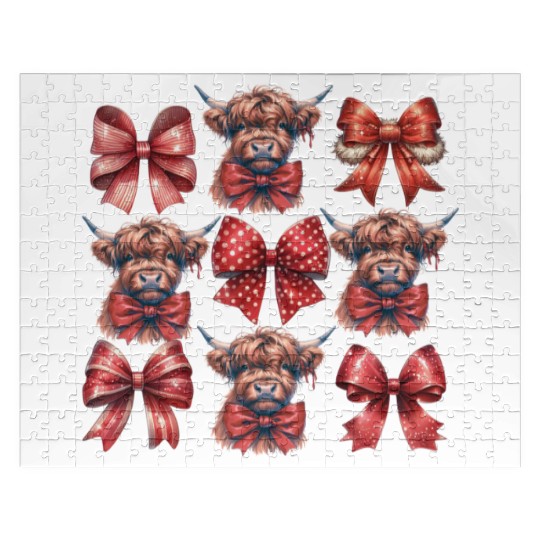 Christmas Bow, Merry Christmas Jigsaw Puzzles