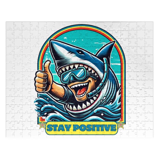 Stay Positive Shark Jigsaw Puzzles