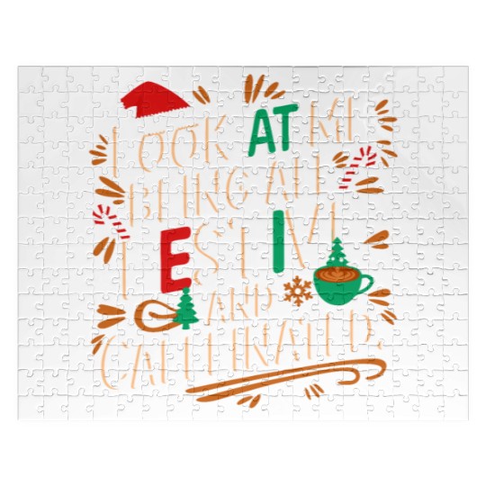 Christmas Brew & Holiday Cheer-Festive Coffee Vibe Jigsaw Puzzles