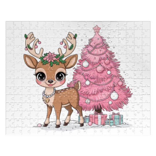 Coquette Christmas Reindeer Jigsaw Puzzles