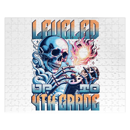 Levelled up to 4th grade, gamer society, school Jigsaw Puzzles