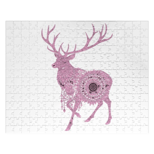 Mandala Hirsch Deer Mystical Madalas Jigsaw Puzzles
